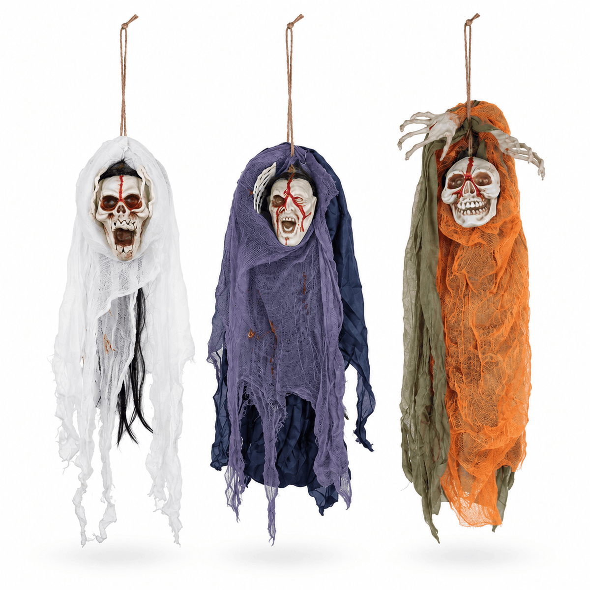 Fantôme Pendu Mains Attachées 58 cm – Halloween