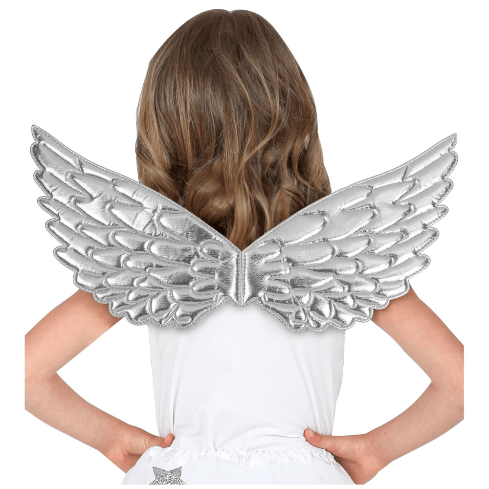 Alpha 55 ailes Ailes Enfant en Tissu Argentées 43 x 22 cm – Déguisement