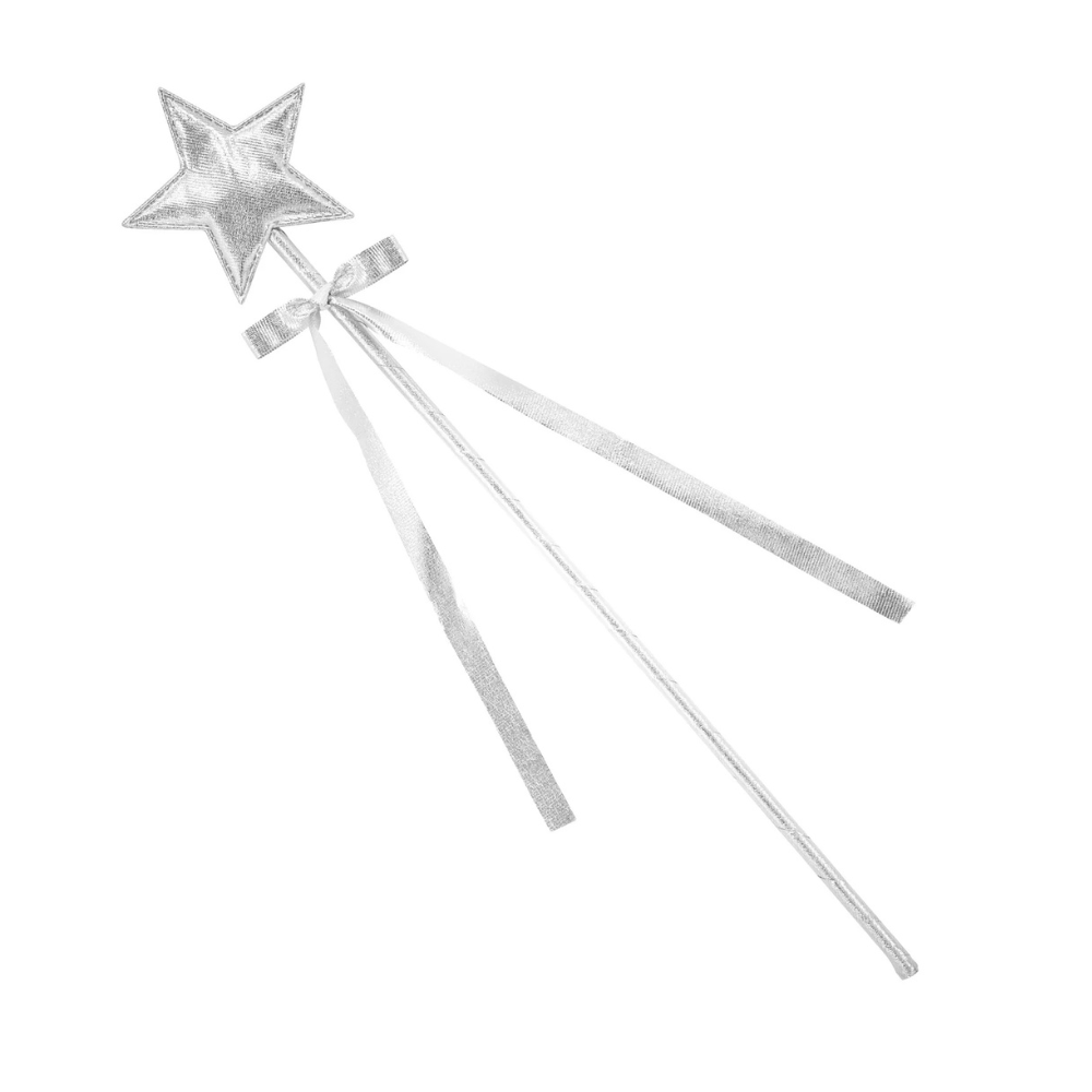 Alpha 55 Argent Baguette Étoile en Tissu 40 cm – Accessoire Déguisement