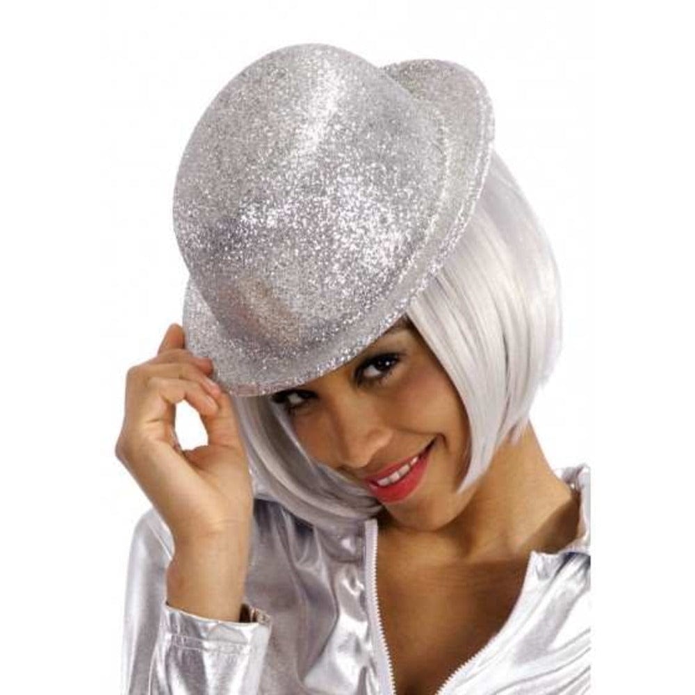 Alpha 55 Argent Chapeau melon pailleté