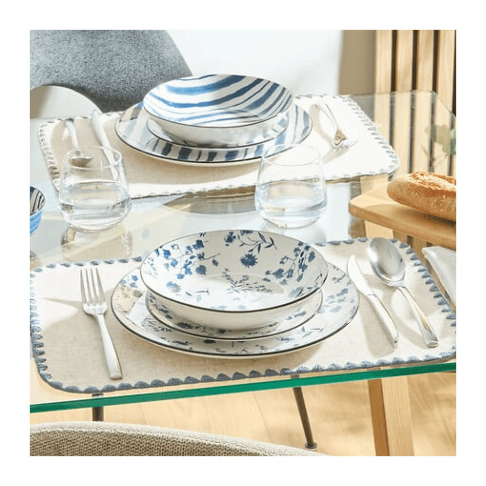 Alpha 55 Assiette creuse Umami fleur design élégant