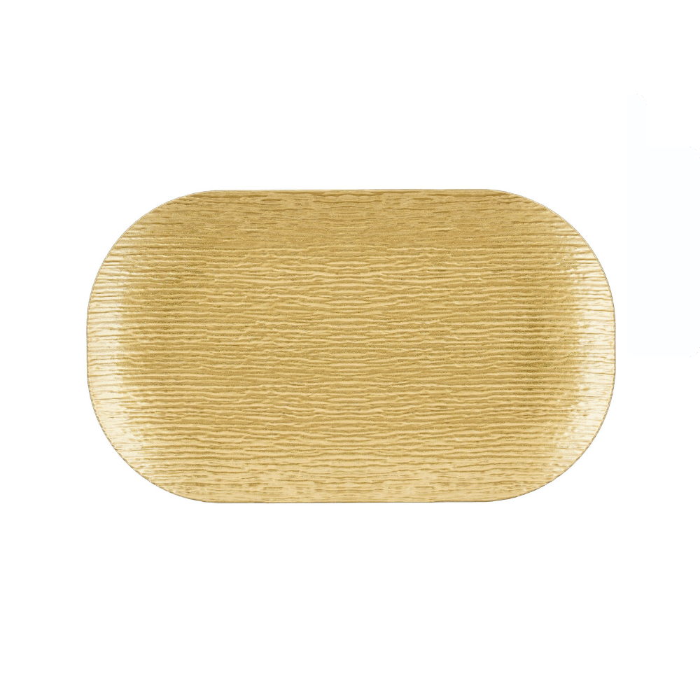 Alpha 55 Assiette Ovale Mila Doré – Plastique Chic & Pratique