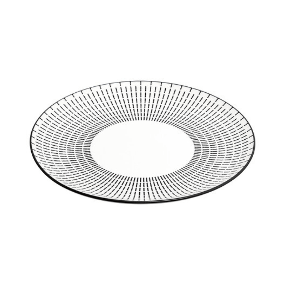 Alpha 55 Assiette plate Lunis noir élégante