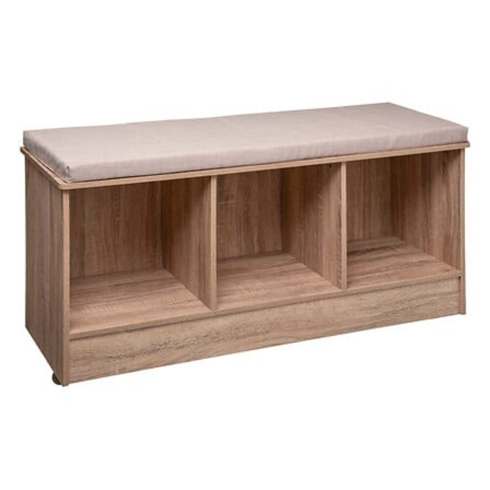Alpha 55 Beige Banc en bois avec 3 cases