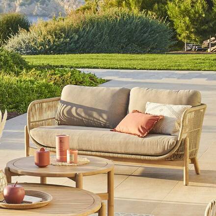 Alpha 55 Beige Canapé de jardin 2 places Deona beige 178,5 × 78 × 79,5 cm