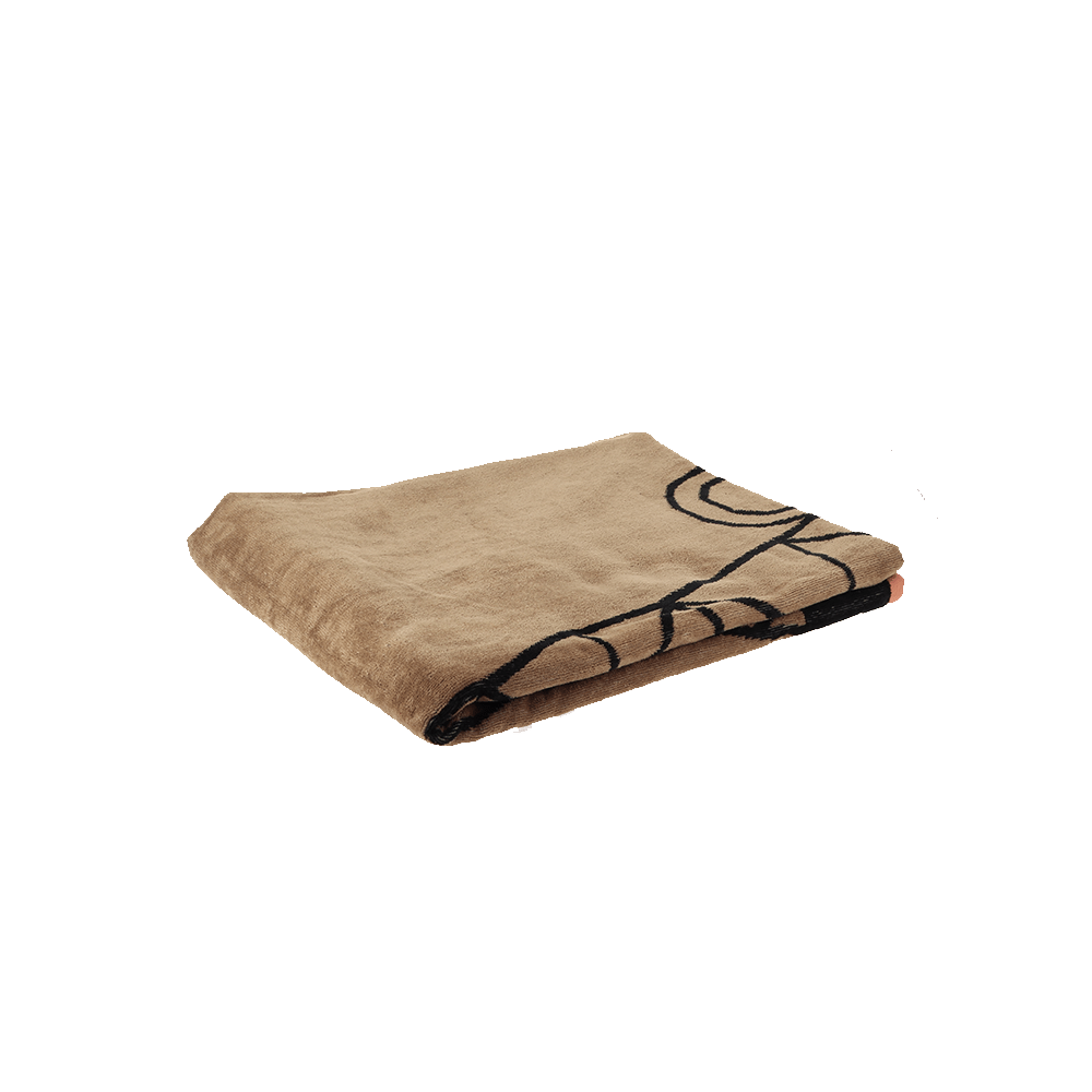 Alpha 55 beige Drap de plage 100x180 MOTIF GIRAFE (couleur aléatoire)