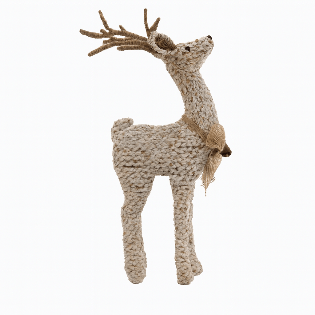 Alpha 55 Beige Renne décoratif debout de Noël – Décoration festive
