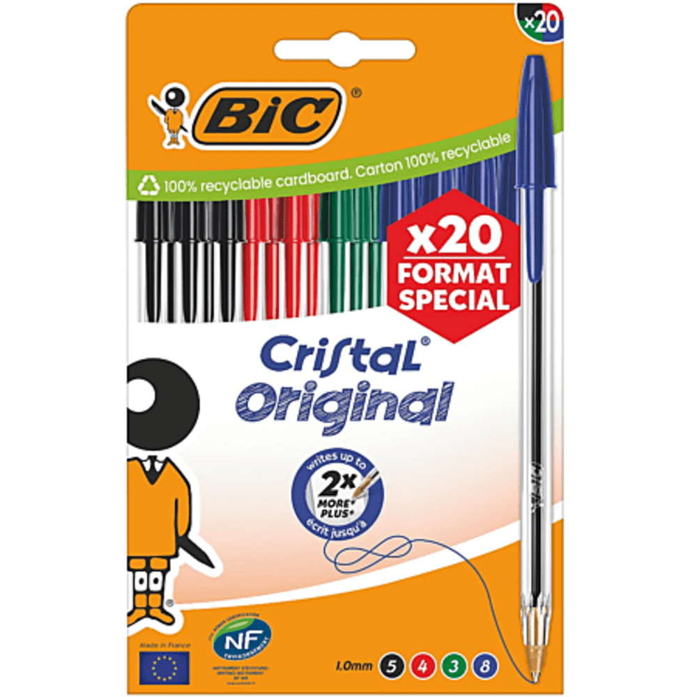 Alpha 55 Bic, Set de 20 stylos cristal original