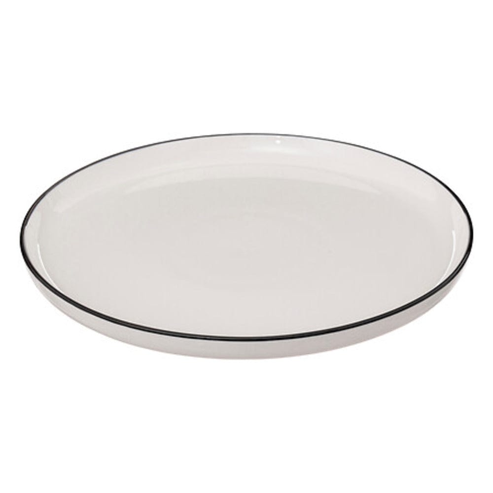 Alpha 55 Blanc Assiette plate en céramique