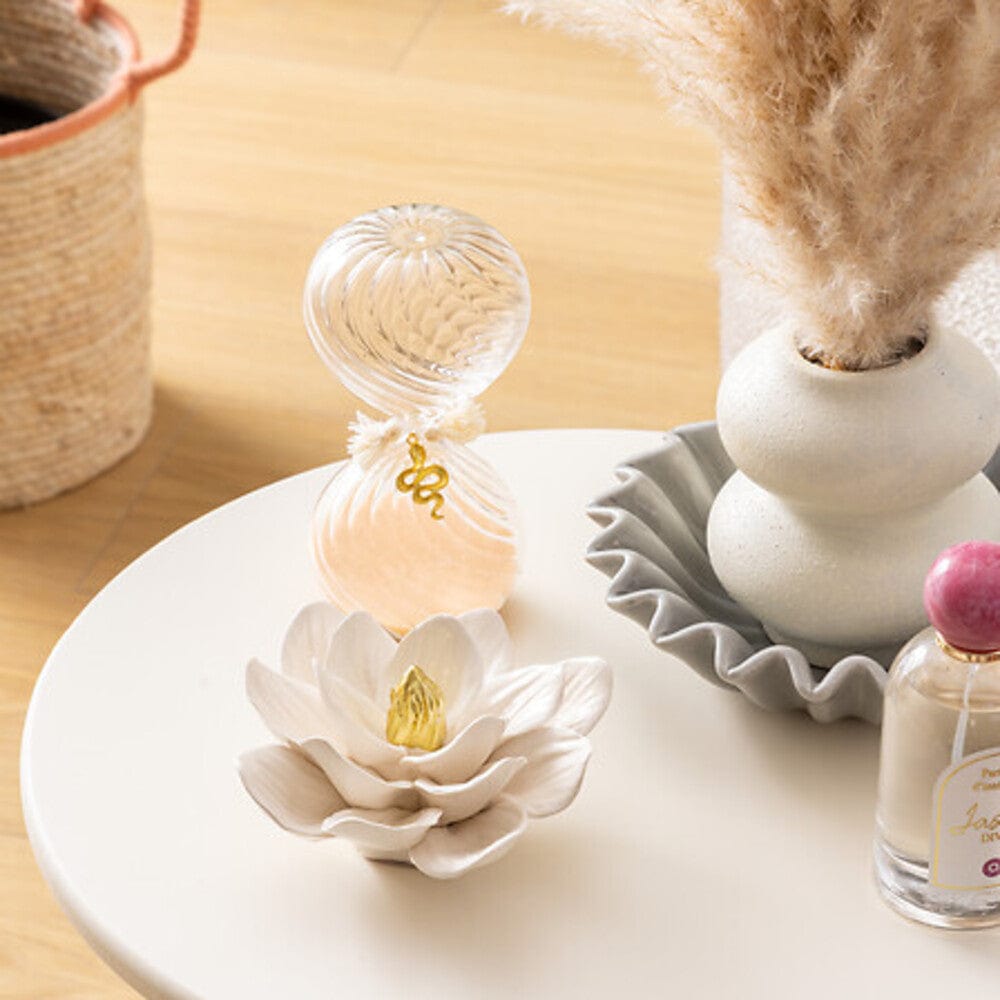 Alpha 55 Blanc Fleur déco à poser en céramique