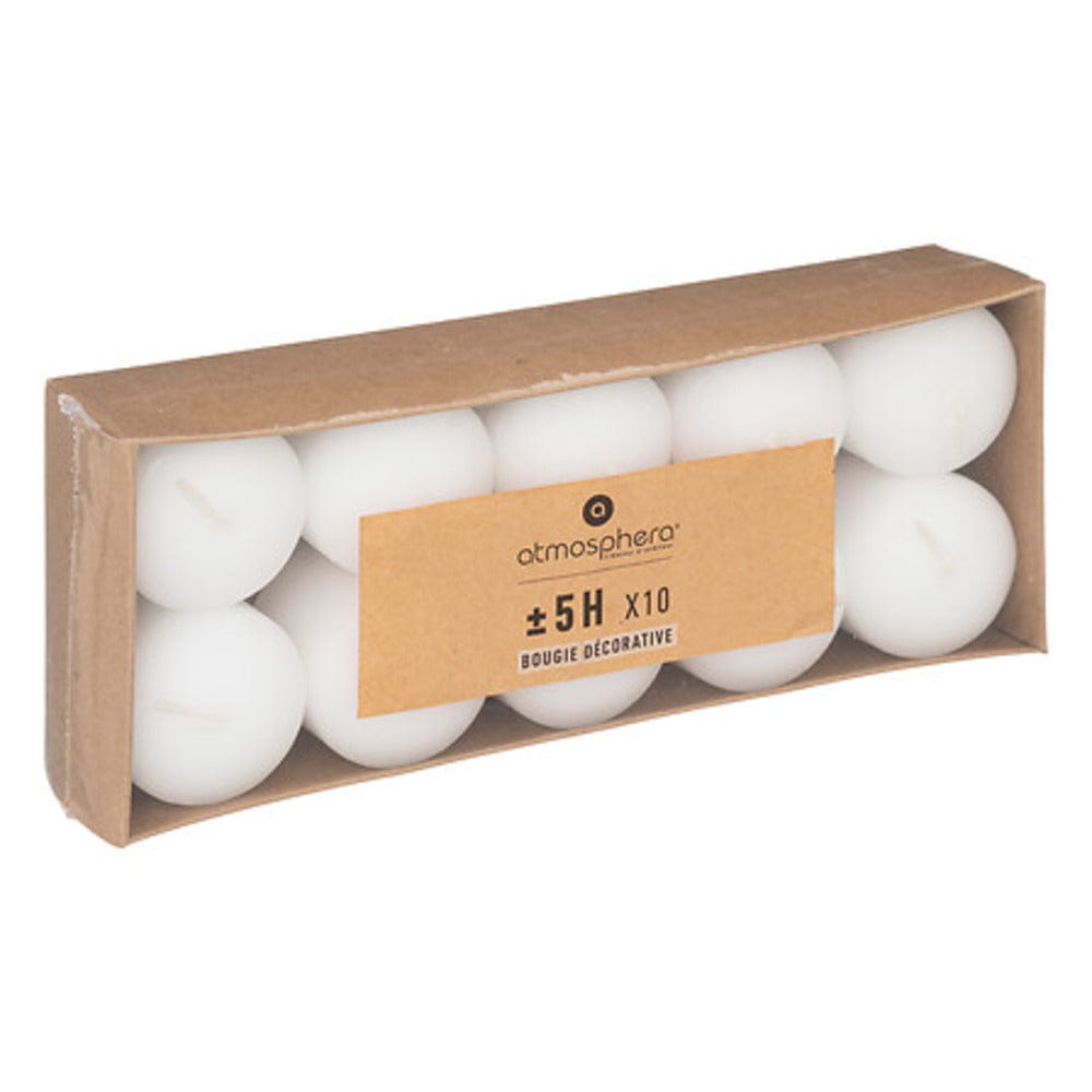 Alpha 55 Blanc Lot de 10 bougies