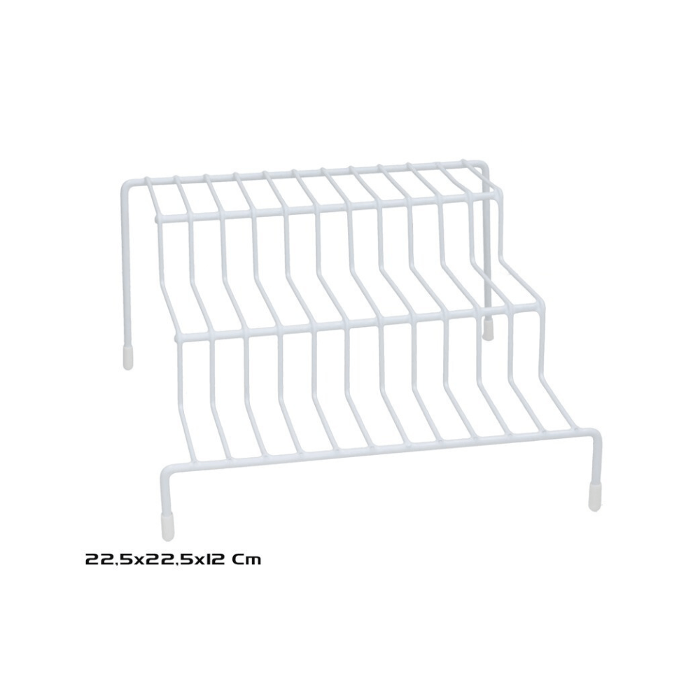 Alpha 55 Blanc Organisateur en métal 3 niveaux - couleur blanc