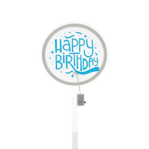 Alpha 55 Bleu Déco gâteaux contour LED Happy Birthday