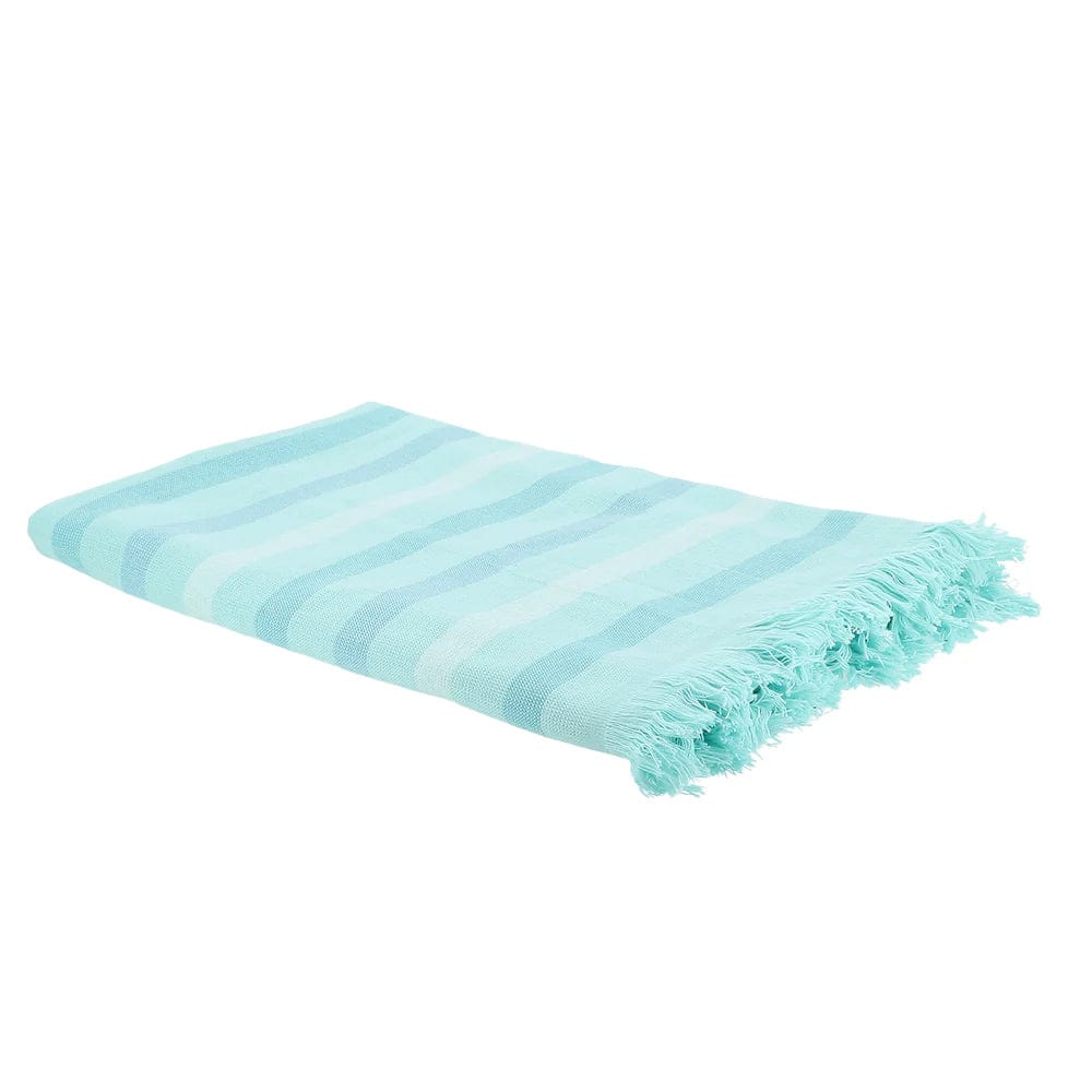 Alpha 55 Bleu pastel clair Serviette de plage Rayures 86x160 cm