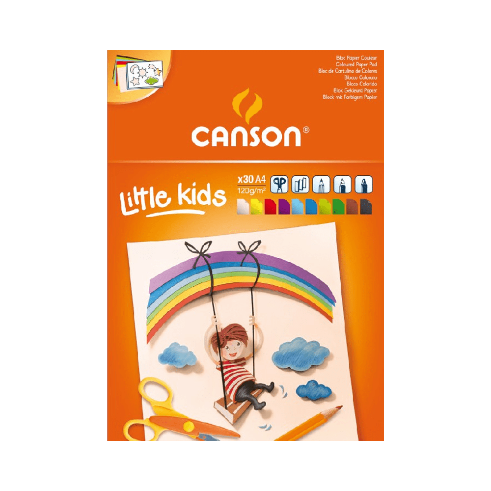 Alpha 55 Bloc dessin canson little kids creation couleur 30 feuilles A4