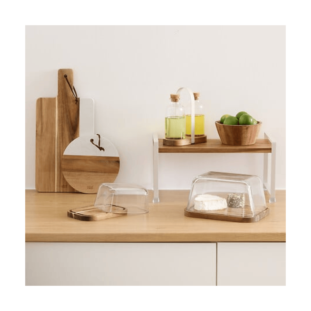 Alpha 55 Boîte à fromage Harmony acacia et verre