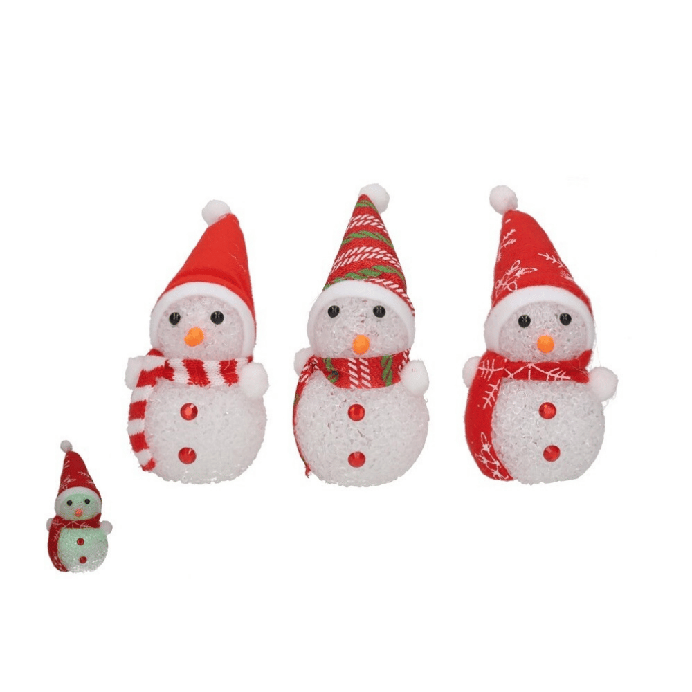 Alpha 55 Bonhomme de neige lumineux 1 LED – Déco de Noël