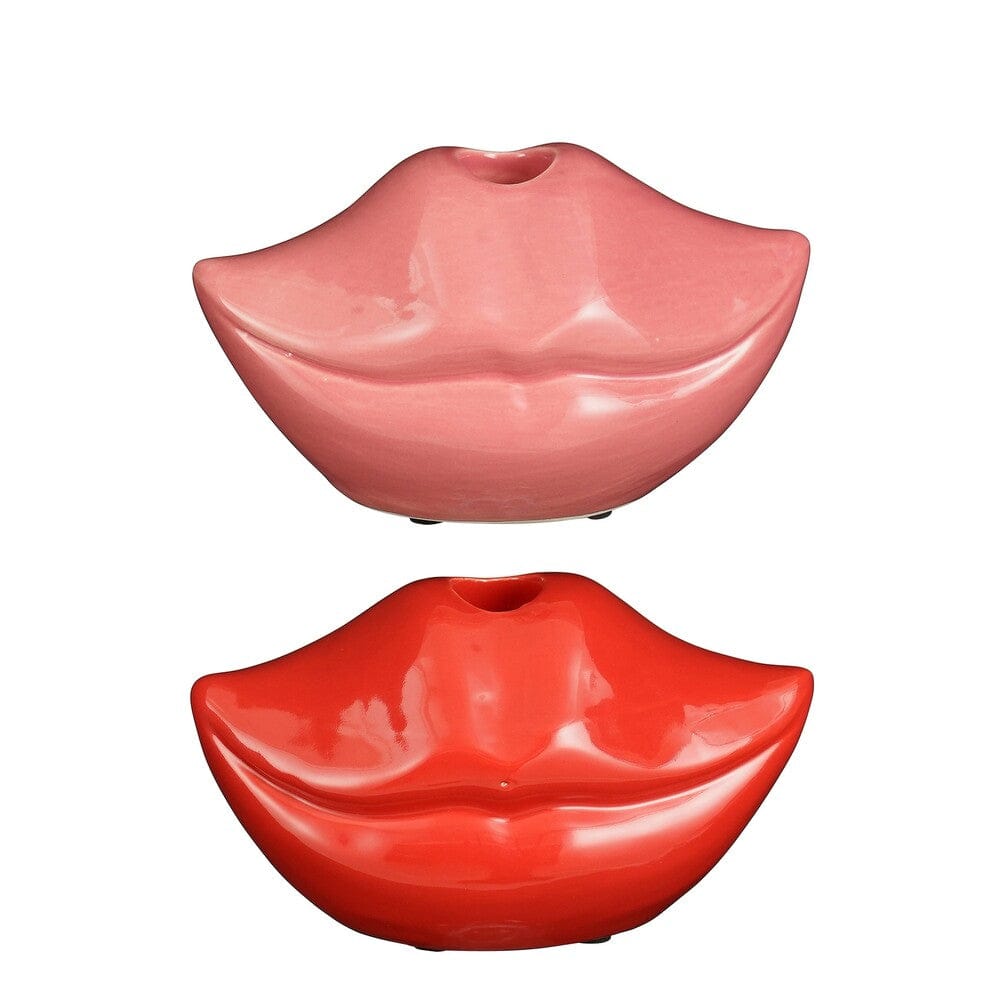 Alpha 55 Bougeoir en Céramique Lèvres – Déco Glamour & Moderne