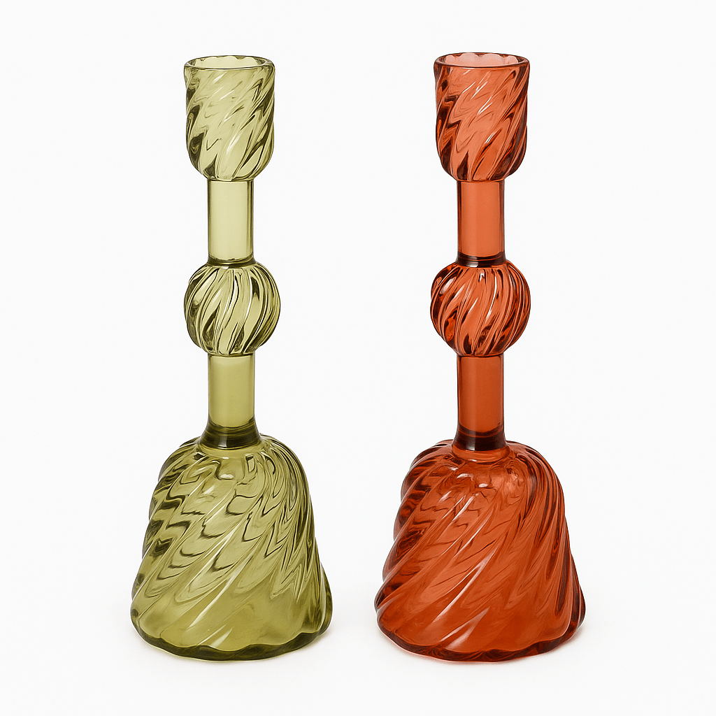 Alpha 55 Bougeoir en verre décoratif