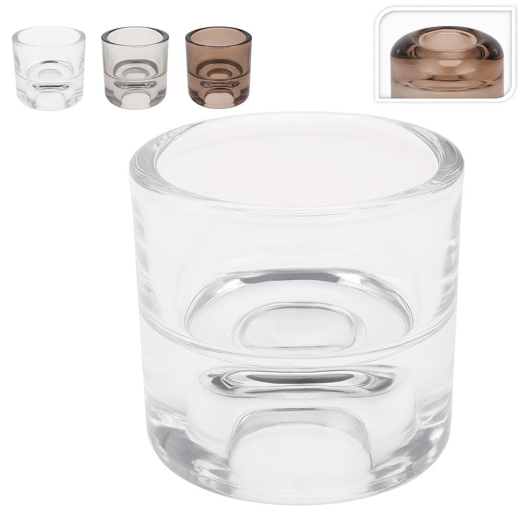 Alpha 55 Bougeoir en verre élégant