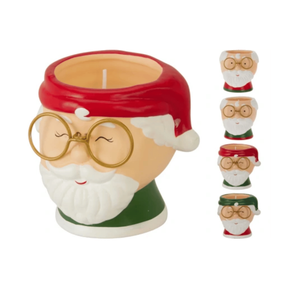 Alpha 55 Bougie tête de Père Noël – Décoration festive unique