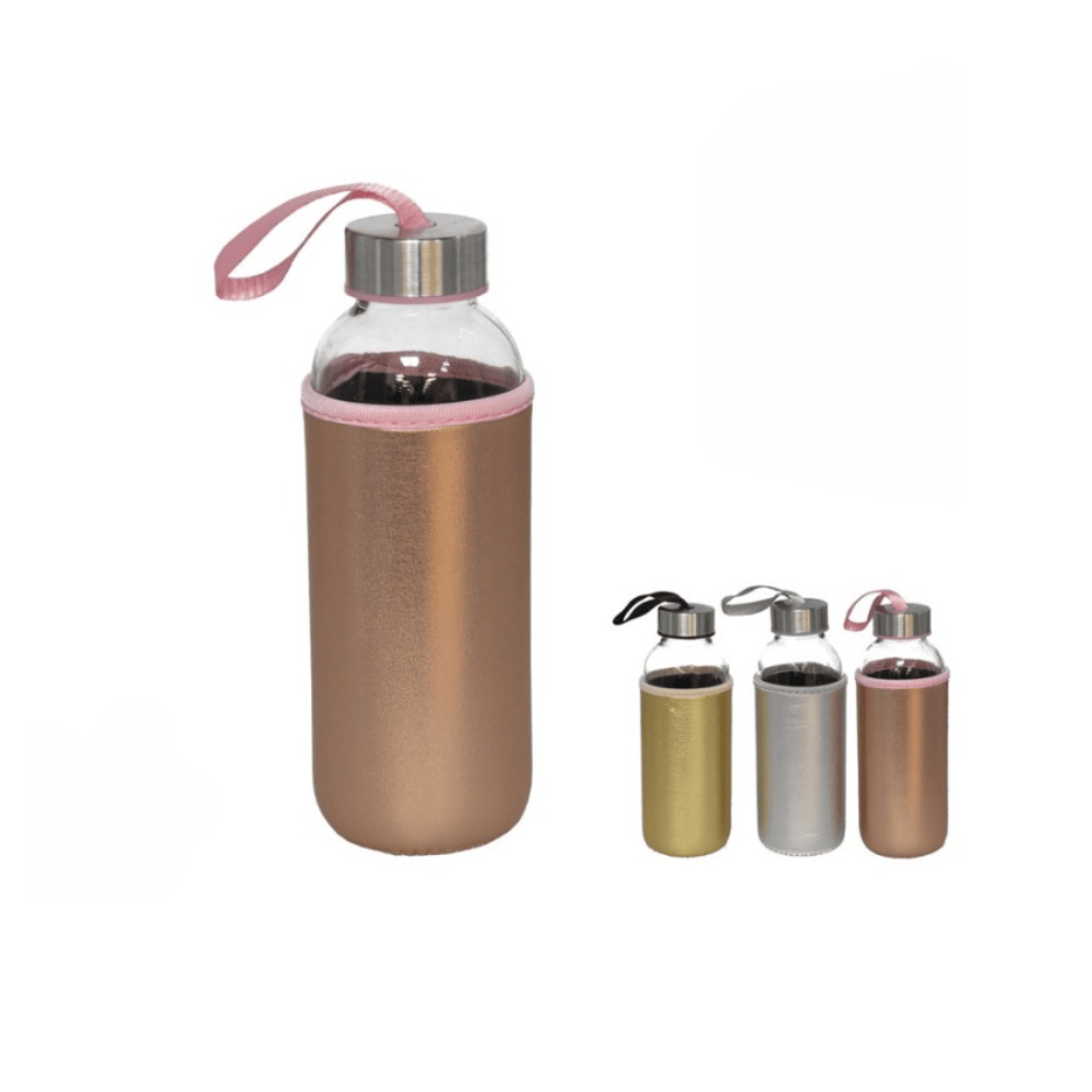 Alpha 55 Bouteille en verre avec pochon – Élégante