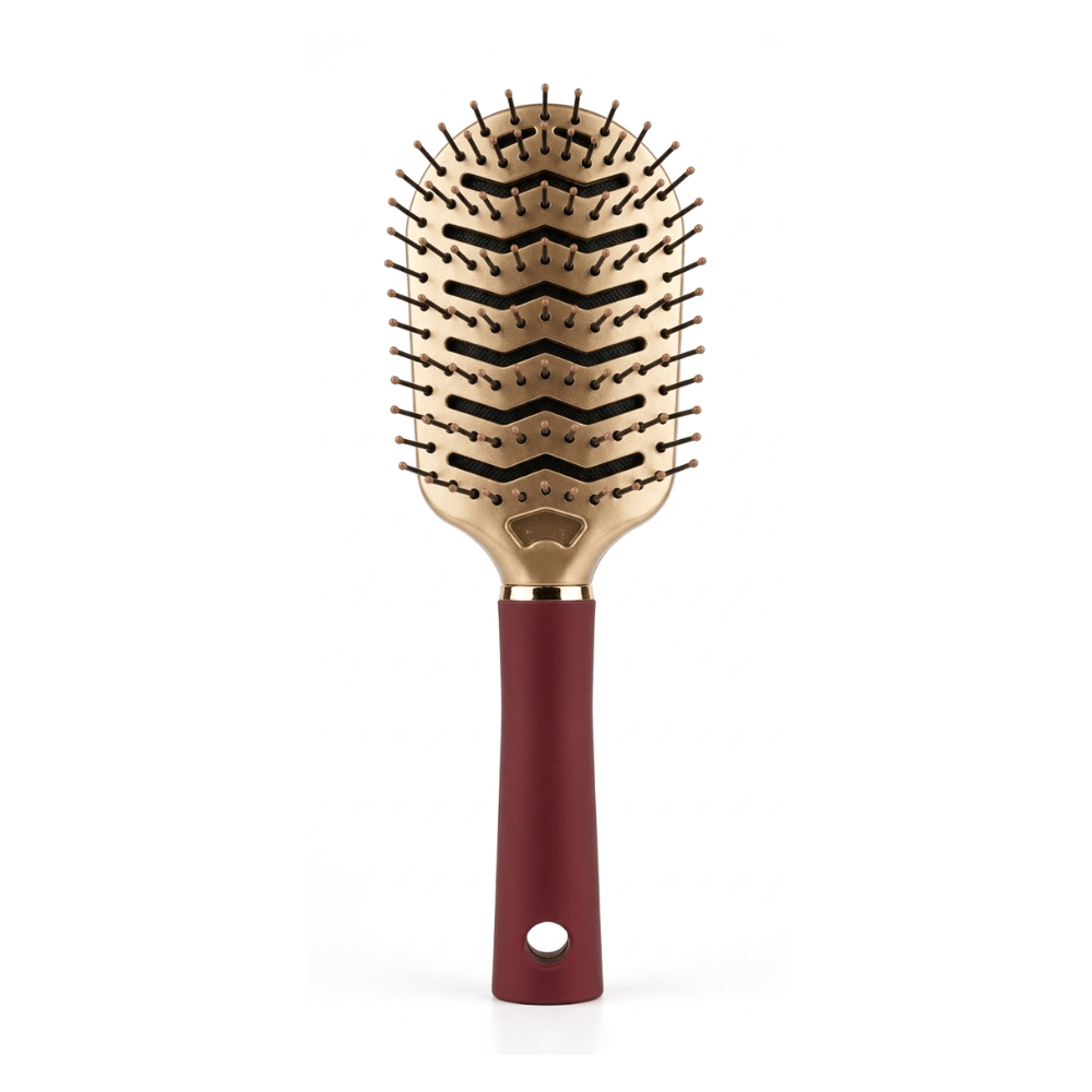 Alpha 55 Brosse bordeaux picots fins démêlante