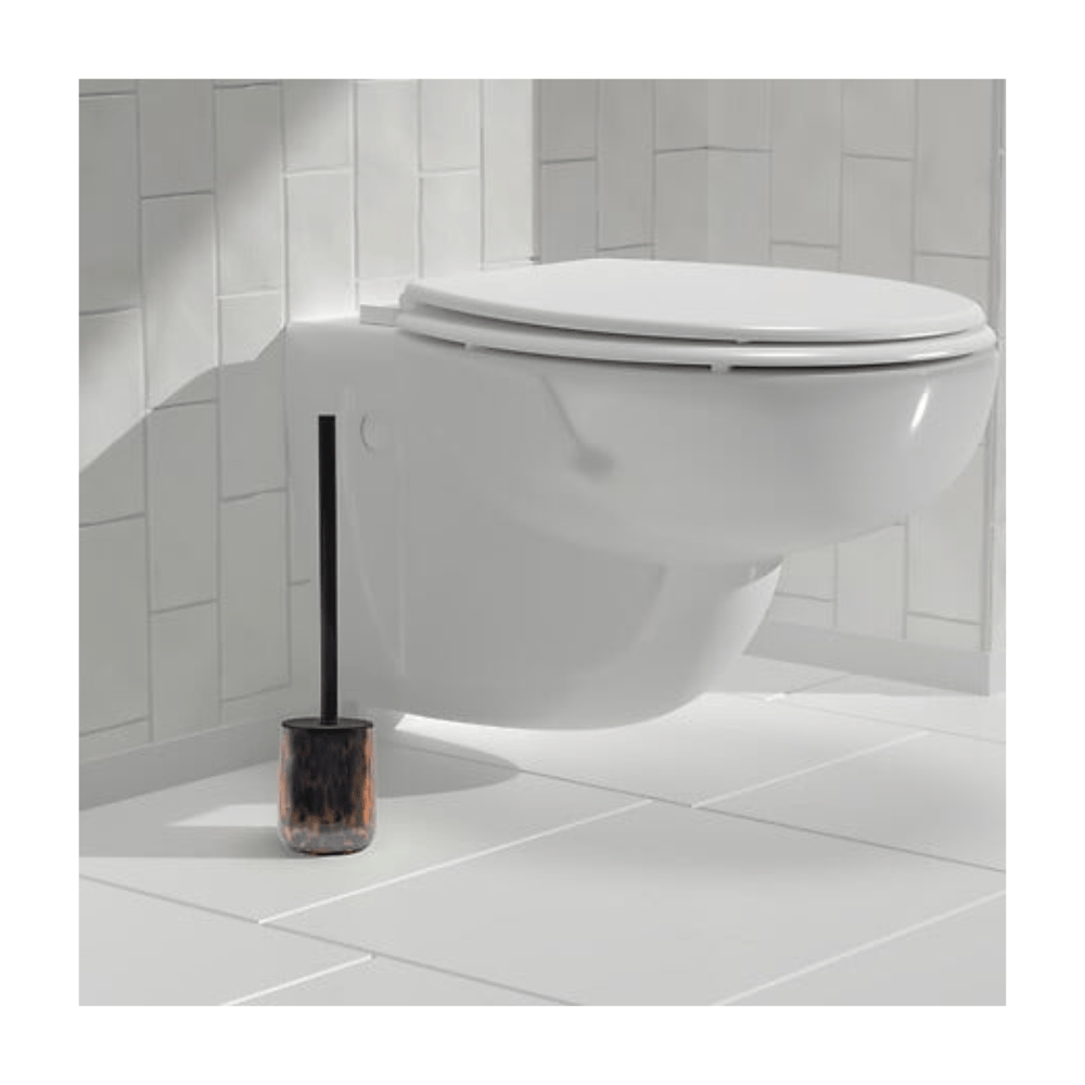 Alpha 55 Brosse WC Dotty 39 cm en Verre Marron