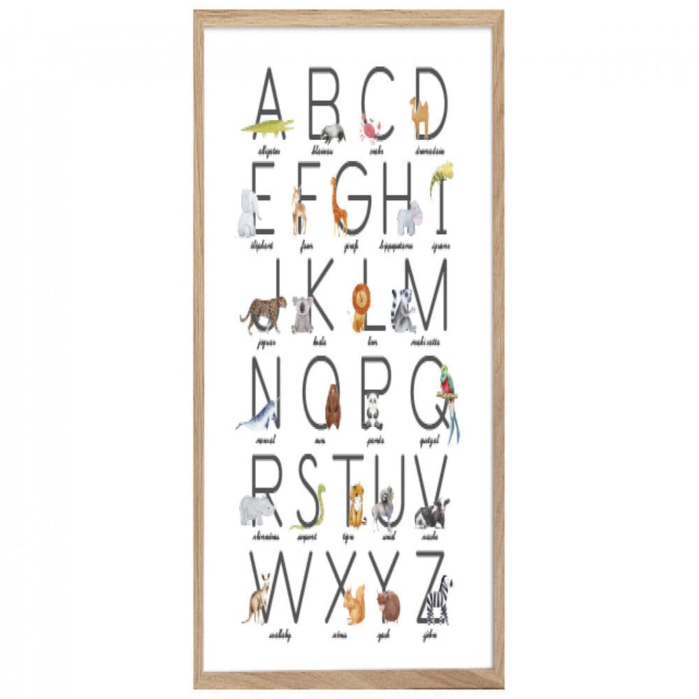Alpha 55 Cadre abécédaire animaux en bois