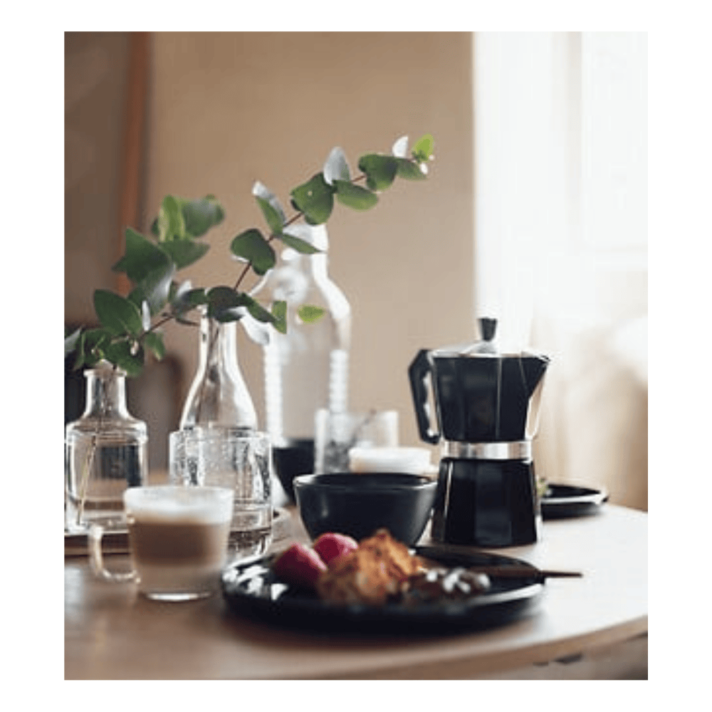 Alpha 55 Cafetière italienne 6 tasses noire moka
