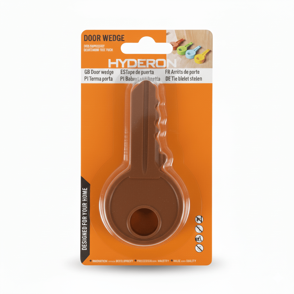 Alpha 55 Cale-porte forme clé marron décoratif et pratique