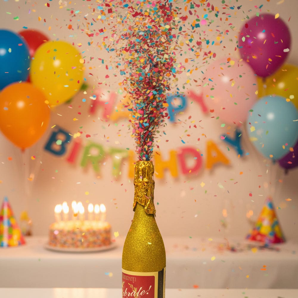 Alpha 55 Canon à confettis bouteille champagne doré