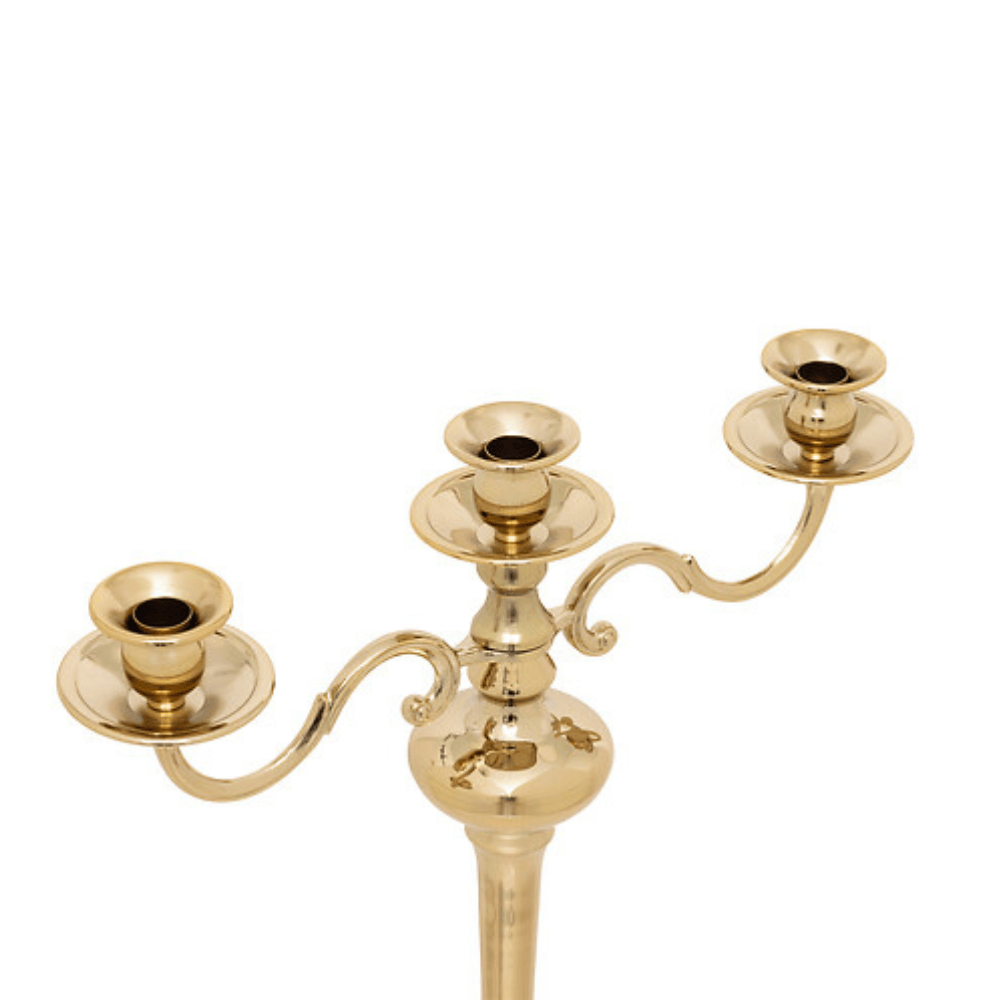 Alpha 55 Chandelier Haut 3 Têtes en Métal Doré – Chic & Élégant