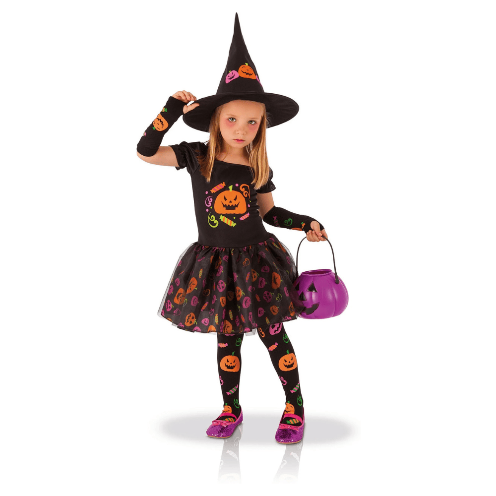 Alpha 55 Costume Sorcière Candy Fille – Déguisement Enfant Halloween
