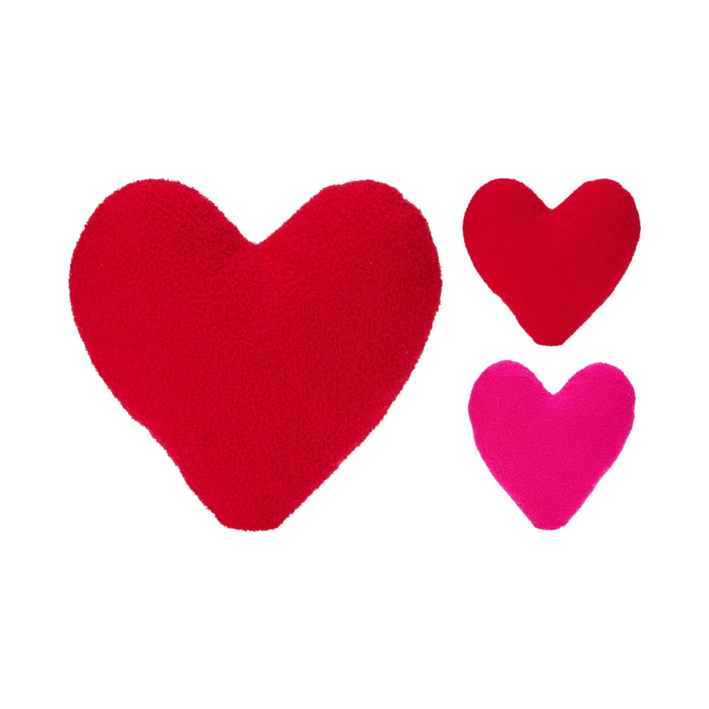 Alpha 55 Coussin bouclette forme cœur doux et décoratif