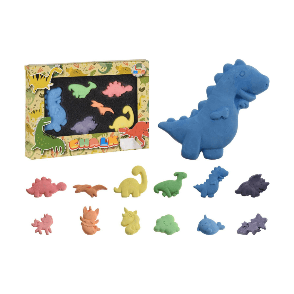 Alpha 55 Craie de Trottoir Dinosaure Colorée