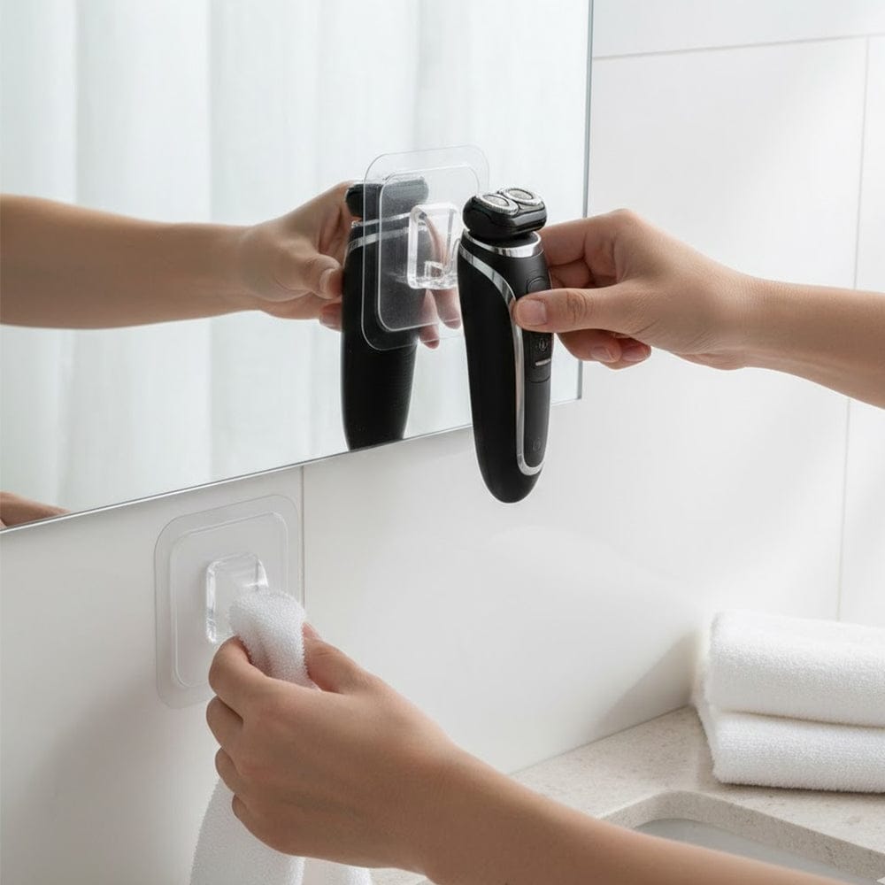 Alpha 55 Crochet adhésif transparent pratique et discret