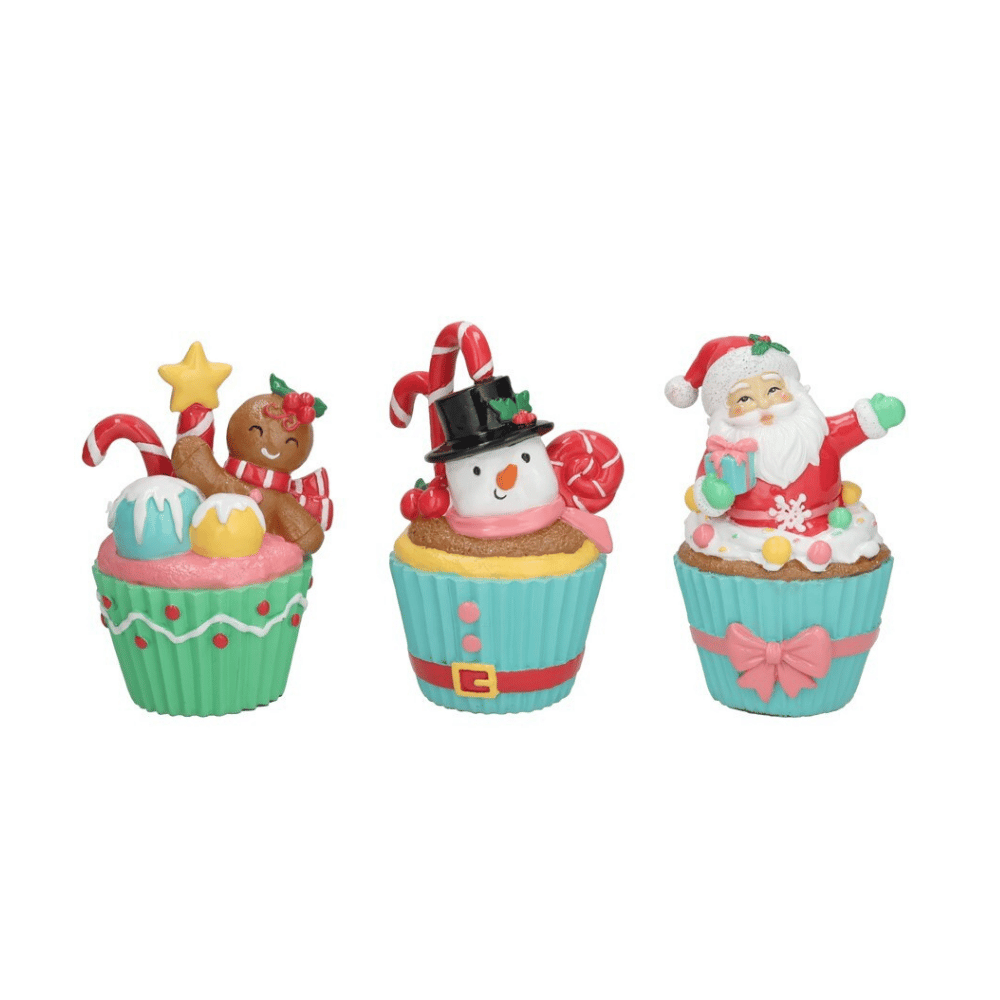 Alpha 55 Cupcake Père-Noël, Bonhomme & Pain d’Épices Décor