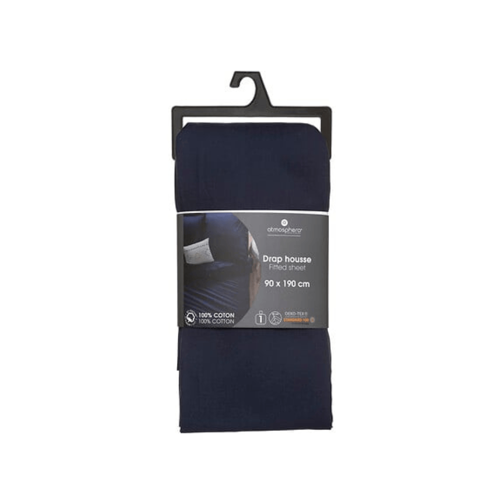Alpha 55 Drap housse pour 1 personnes en coton