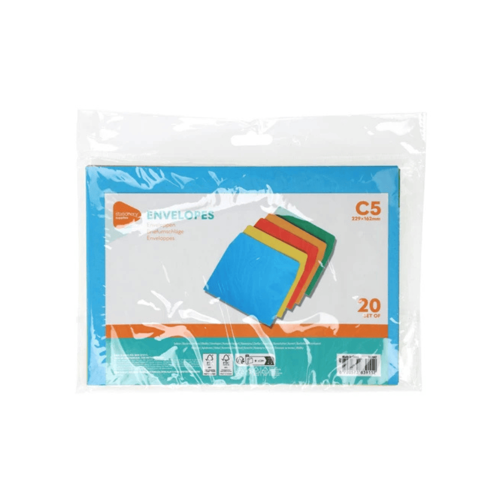 Alpha 55 Enveloppes de Vœux Craft 22,9×16,2 cm – 20 Pièces