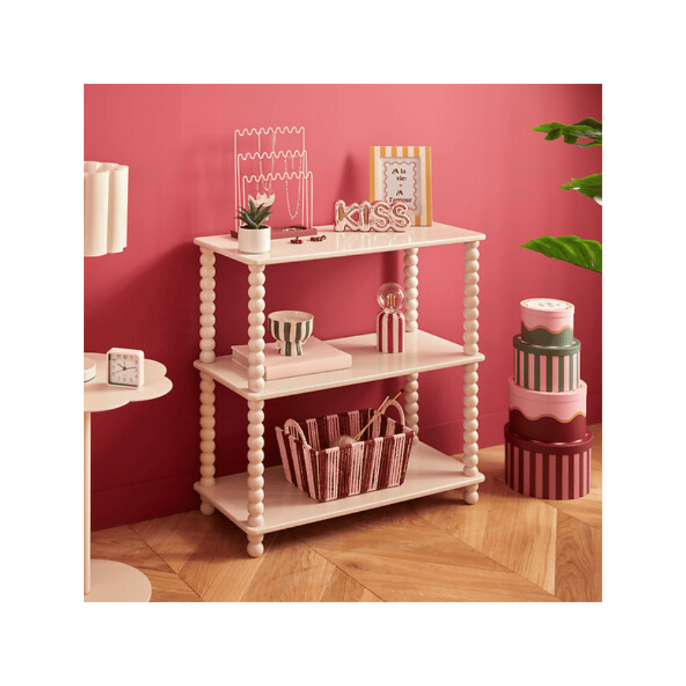 Alpha 55 Étagère 3 niveaux Chamlo ivoire – Rangement élégant