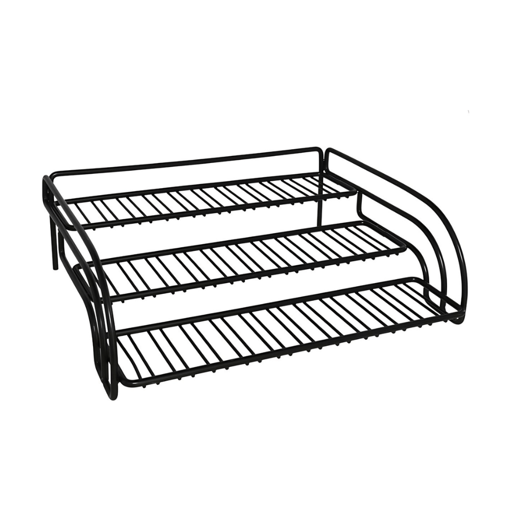 Alpha 55 Étagère à épices en métal 3 niveaux noire