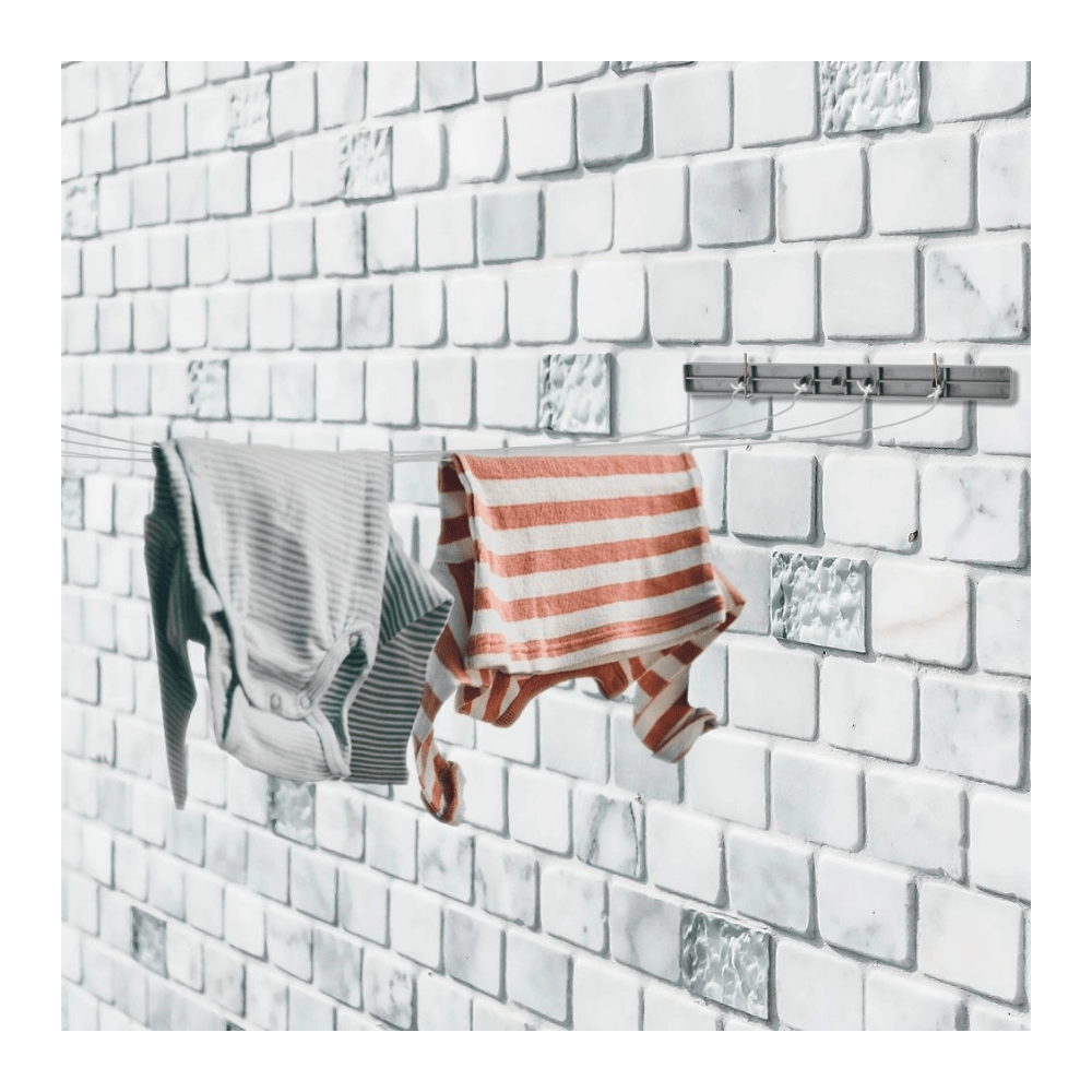 Alpha 55 Étendoir linge automatique 4 fils blanc