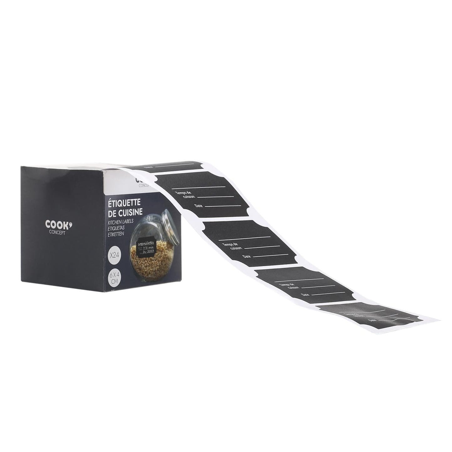 Alpha 55 Etiquettes bocaux x24 7x5 cm