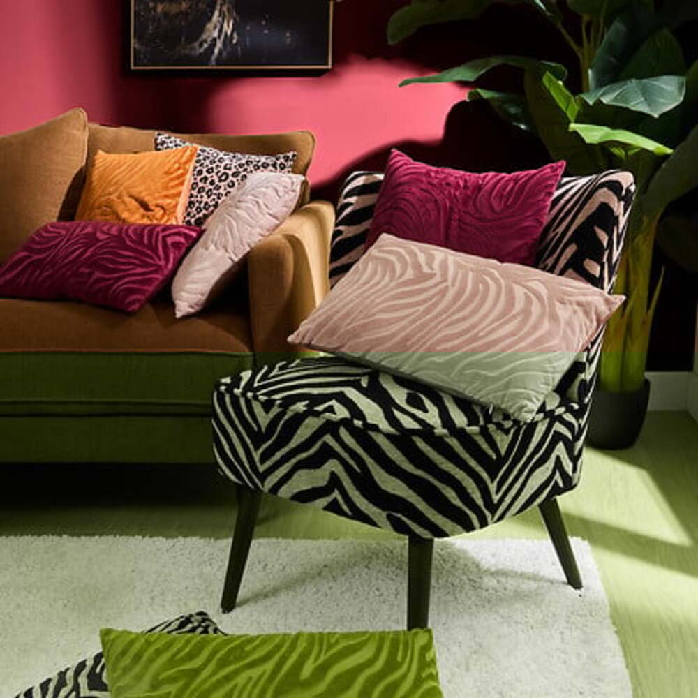 Alpha 55 Fauteuil Chiara en chenille tigré design