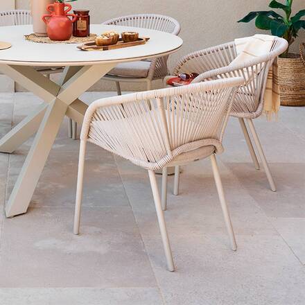 Alpha 55 Fauteuil Oryon Aluminium Argile Extérieur