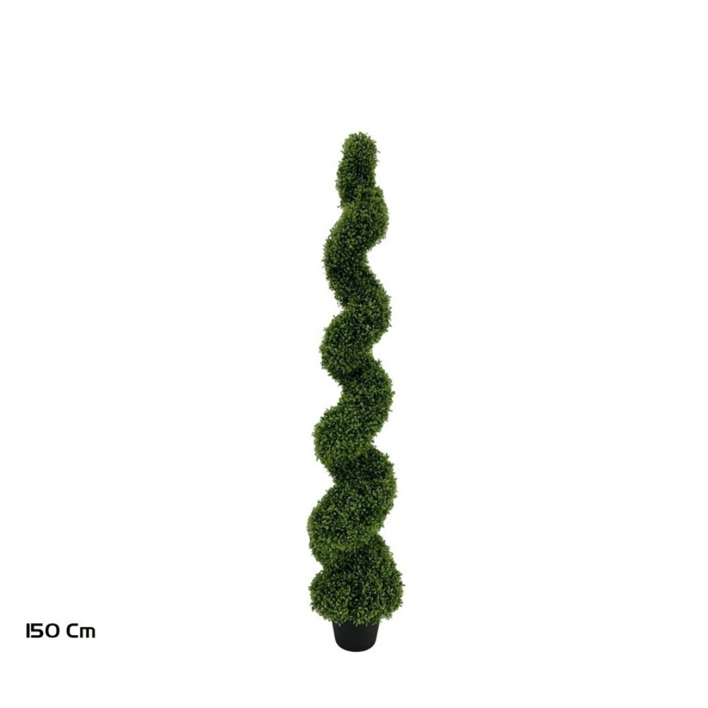Alpha 55 Grande Topiaire spirale buis en pot plastique vert déco