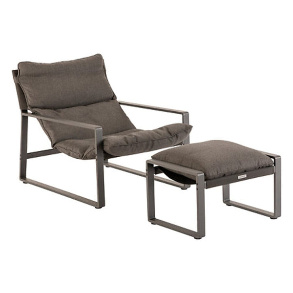 Alpha 55 Gris Graphite Fauteuil relax "Lambinio" avec repose pieds