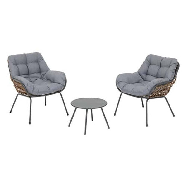 Alpha 55 Gris Graphite Salon de jardin duo "Paopao"