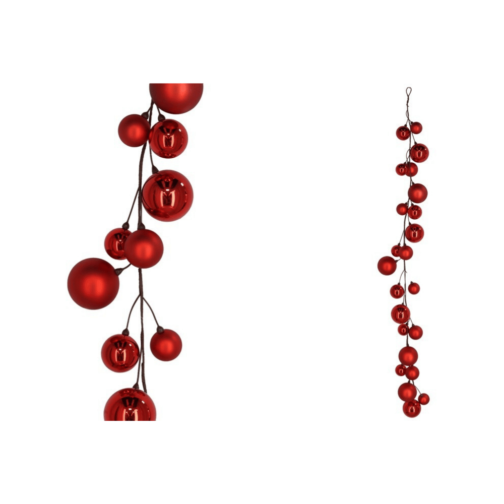 Alpha 55 Guirlande Boules Rouges – Décoration Noël Classique